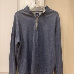 johnnie-O Heathered Blue Zip-Up Sweater